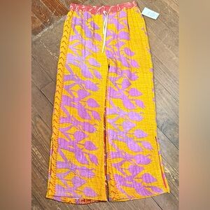 NWT ONE OF A KIND | OOAK KANTHA DRAWSTRING PANTS, LARGE/XLARGE